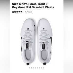 Nike force trout 9 cleats youth 6